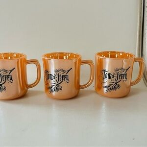 Fire King Orange Mugs Set of 3
